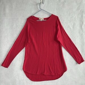 Michael Kors Vibrant Red Long Sleeve Sweater ~ Women's Size LARGE